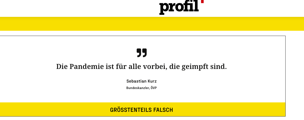 Screenshot der Webseite profil.at