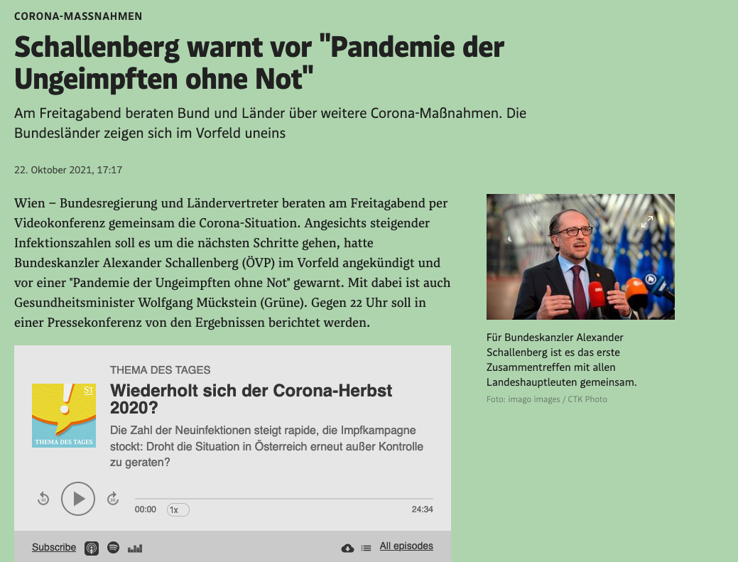 screenshot derstandard.at
