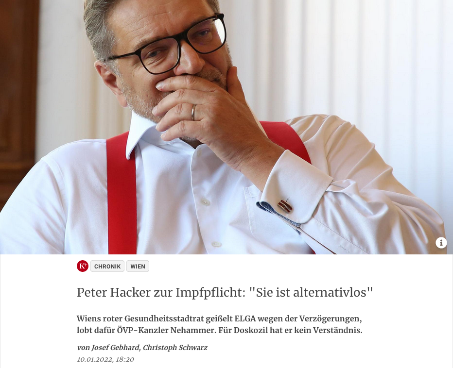 screenshot kurier.at