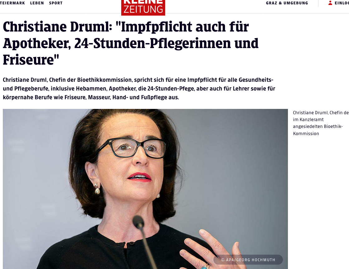 screenshot kleinezeitung.at