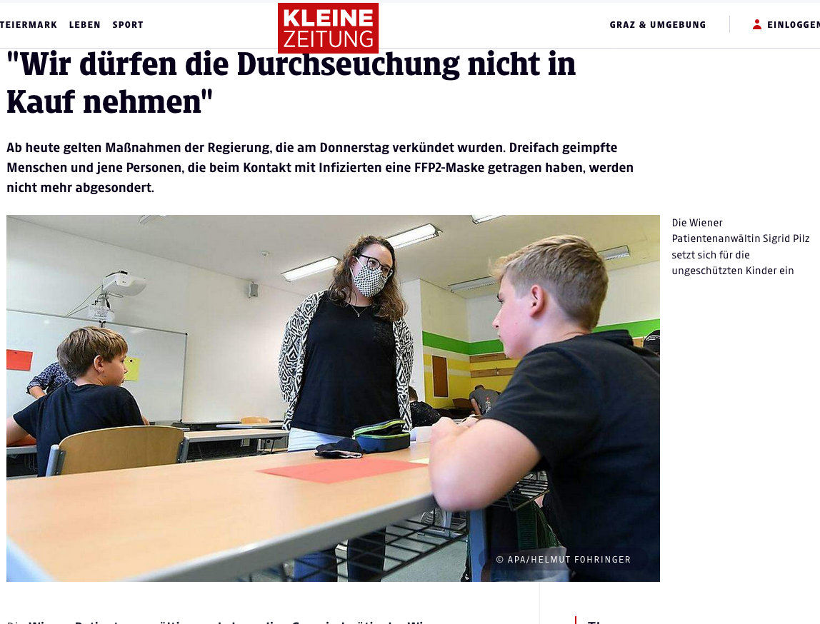 screenhsot kleinezeitung.at